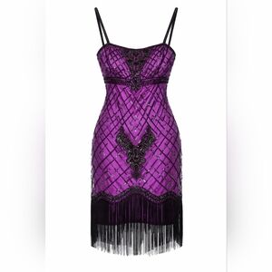 Nwt Sue Wong 1920's Flapper Beaded Elegant Coquette Dress Size 10.